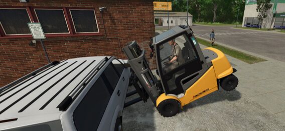 Lifting cars is not allowed.