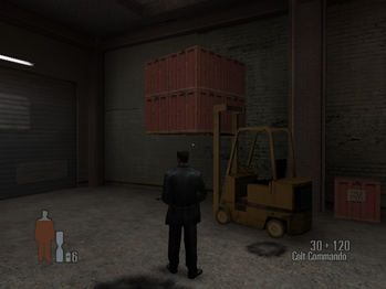 A yellow forklift in Max Payne[1]