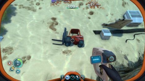 Forklift found sleeping with the fishes